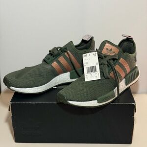 ADIDAS NMD R1 Olive Green Rose Gold Women’s Size 10 NIB